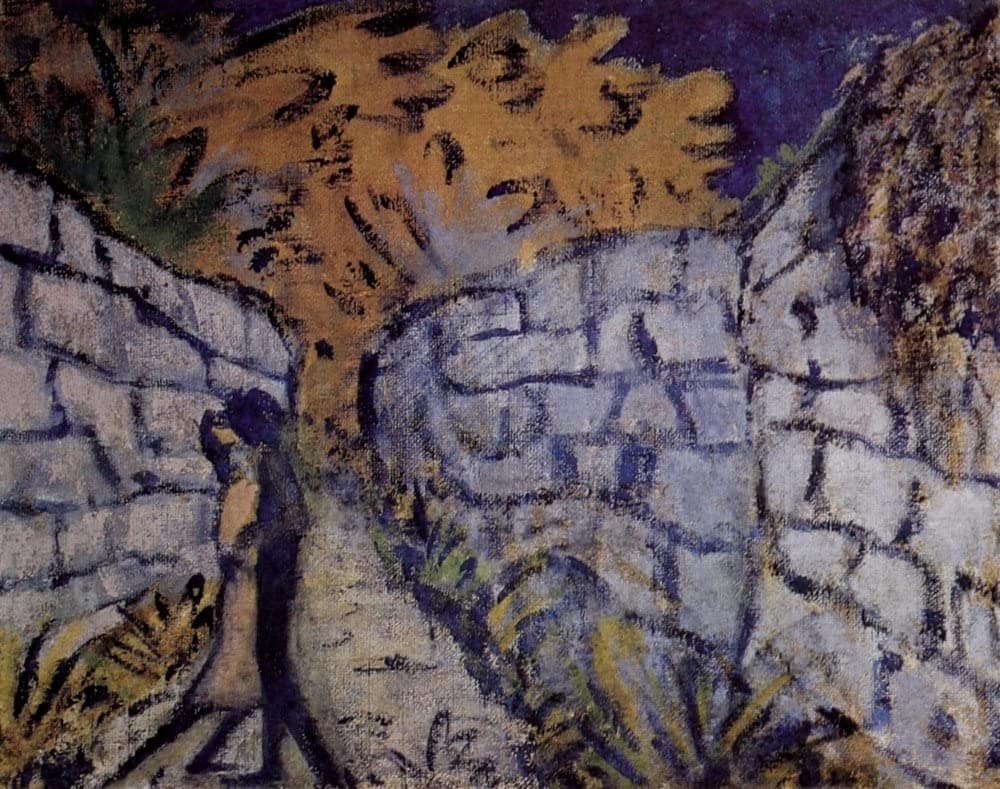 Lovers Between Garden Walls - Otto Mueller